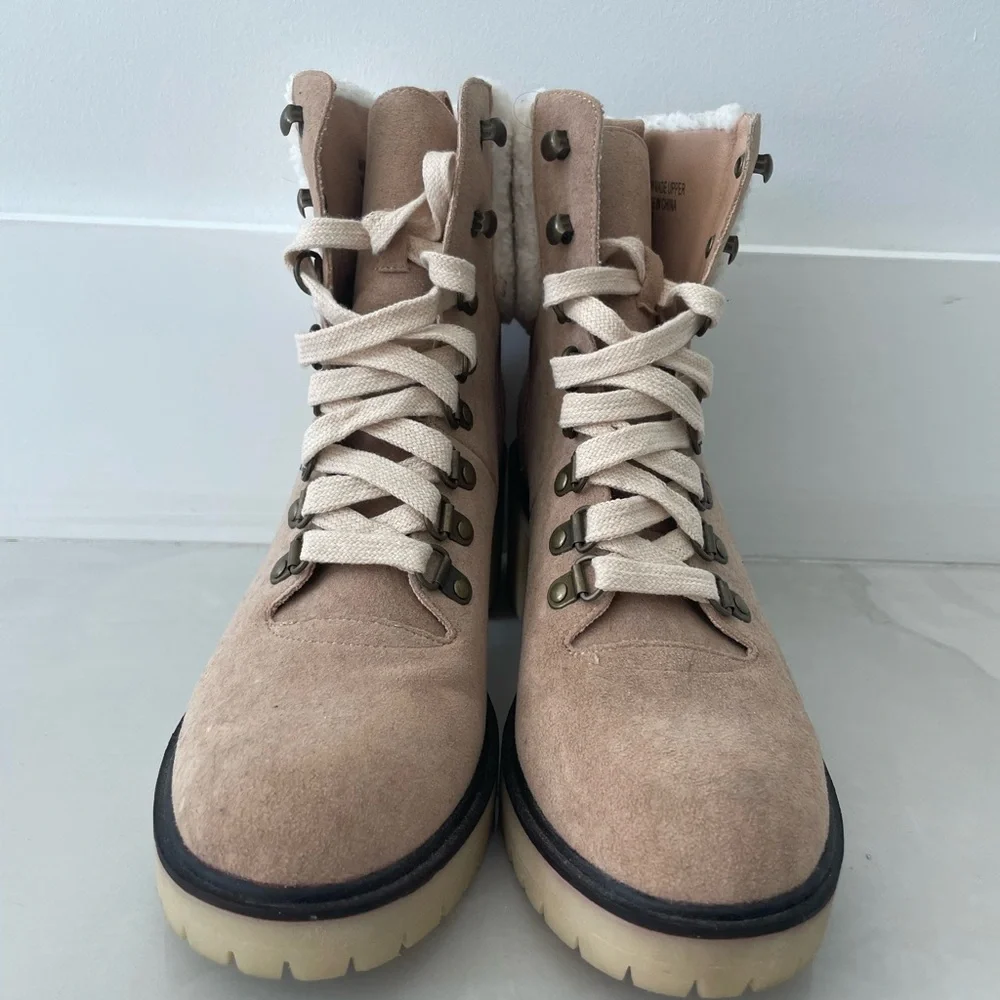 Mi.iM Tan Winter Boots with Rugged Design